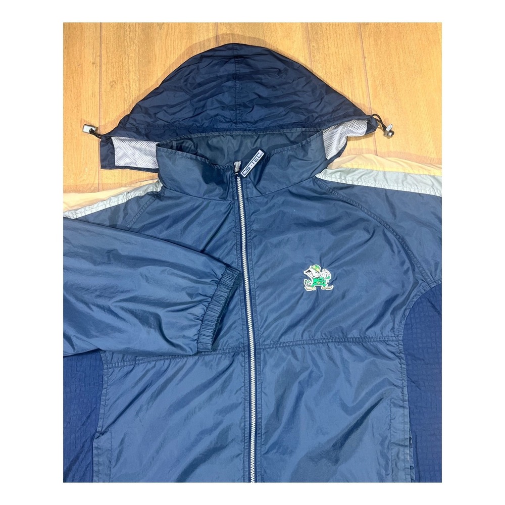 Crable Sportswear CS-TEC Notre Dame Fighting Irish Windbreaker Jacket Navy XXL